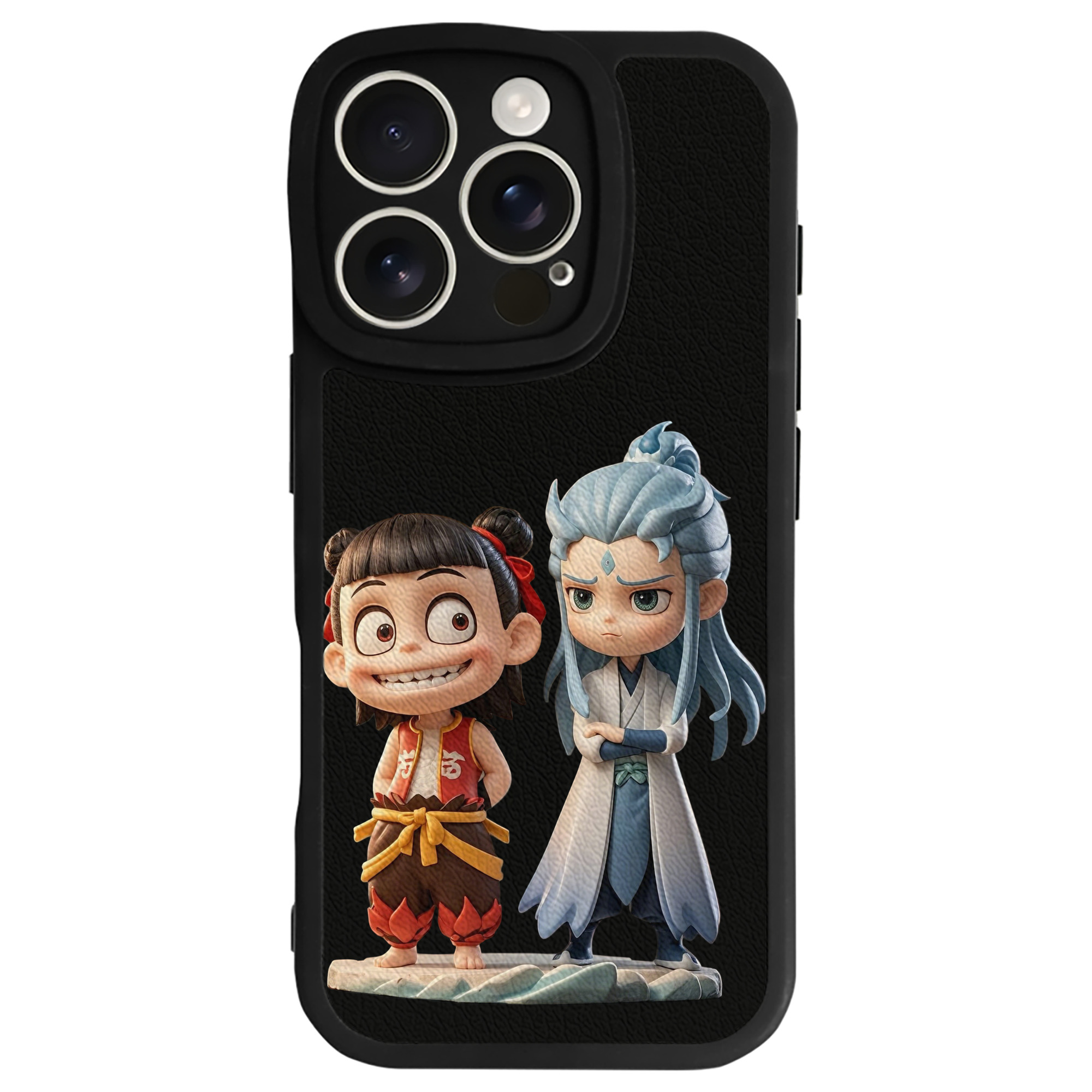 （画像用） Ne Zha 2 ナタ 魔童の大暴れ 【iPhone 16シリーズ対応】シリコンスマホケース（レザー調） 材質：シリコン